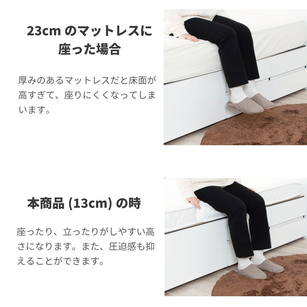 【源ベッド】三つ折り ポケットコイルマットレス 厚み12～13cm　両面仕様　(型番:M6071)