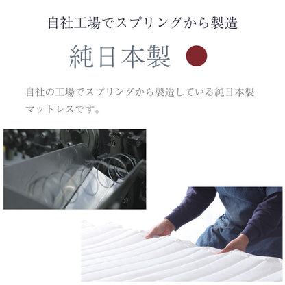 【源ベッド】咲夜Noway!｜ 日本製 ピロートップ仕様 高級ホテルの寝心地 ポケットコイルマットレス コンパクト梱包