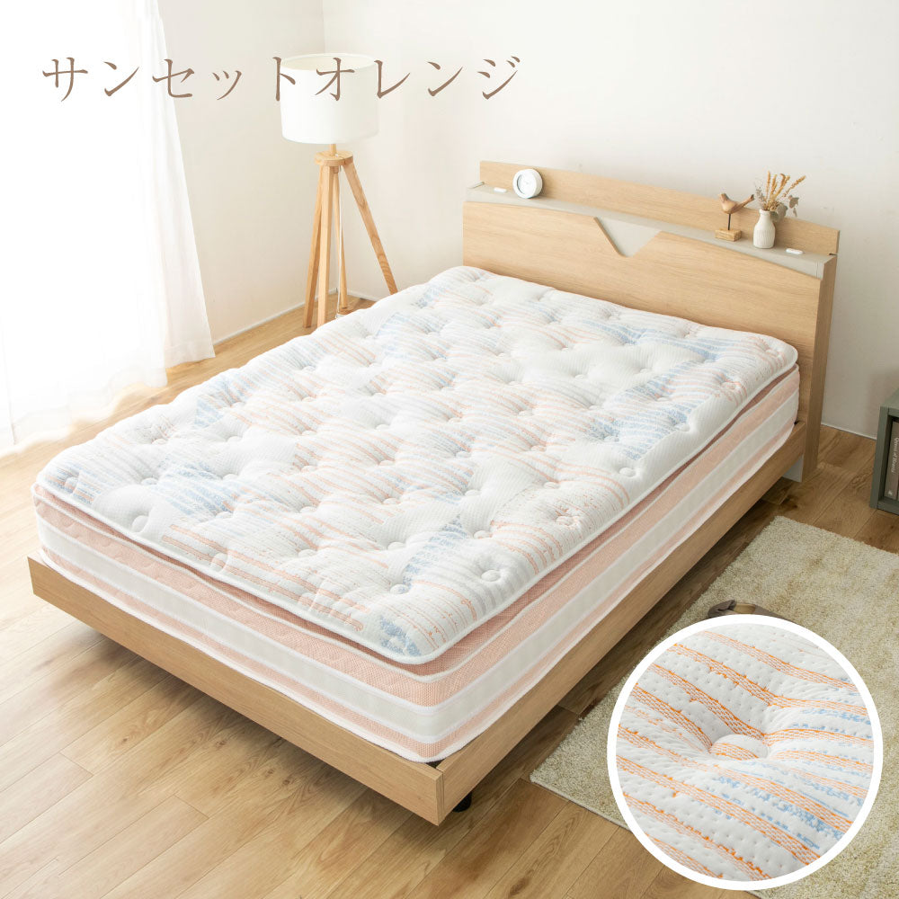 【源ベッド】咲夜Noway!｜ 日本製 ピロートップ仕様 高級ホテルの寝心地 ポケットコイルマットレス コンパクト梱包