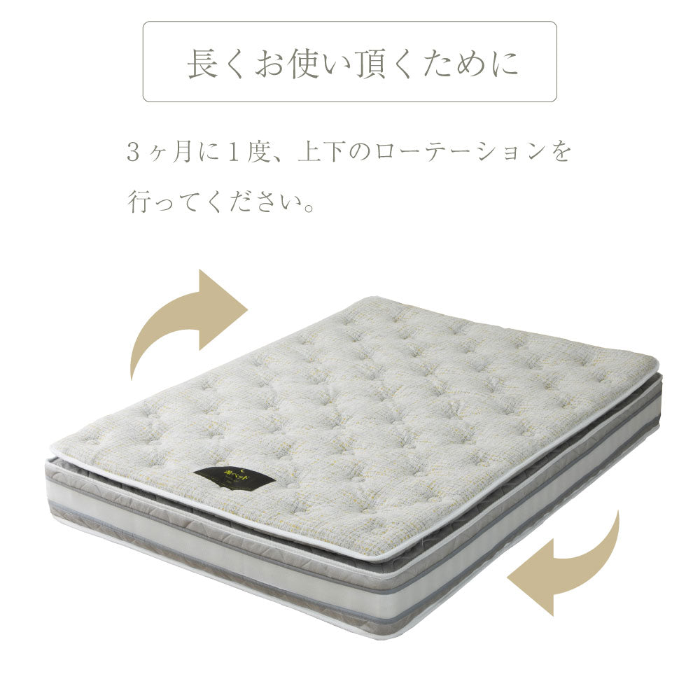 【源ベッド】咲夜Noway!｜ 日本製 ピロートップ仕様 高級ホテルの寝心地 ポケットコイルマットレス コンパクト梱包
