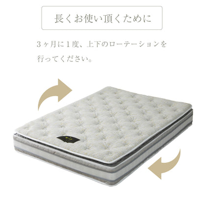 【源ベッド】咲夜Noway!｜ 日本製 ピロートップ仕様 高級ホテルの寝心地 ポケットコイルマットレス コンパクト梱包