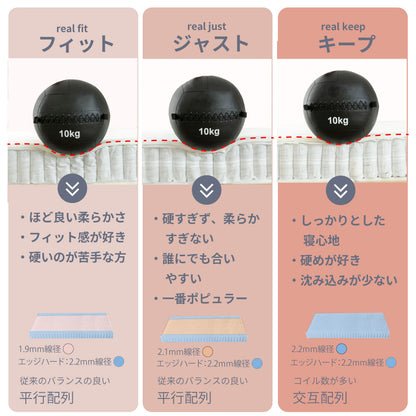 【源ベッド】咲夜レアル｜ ポケットコイルマットレス 6.7インチ｜日本製｜高評価モデル