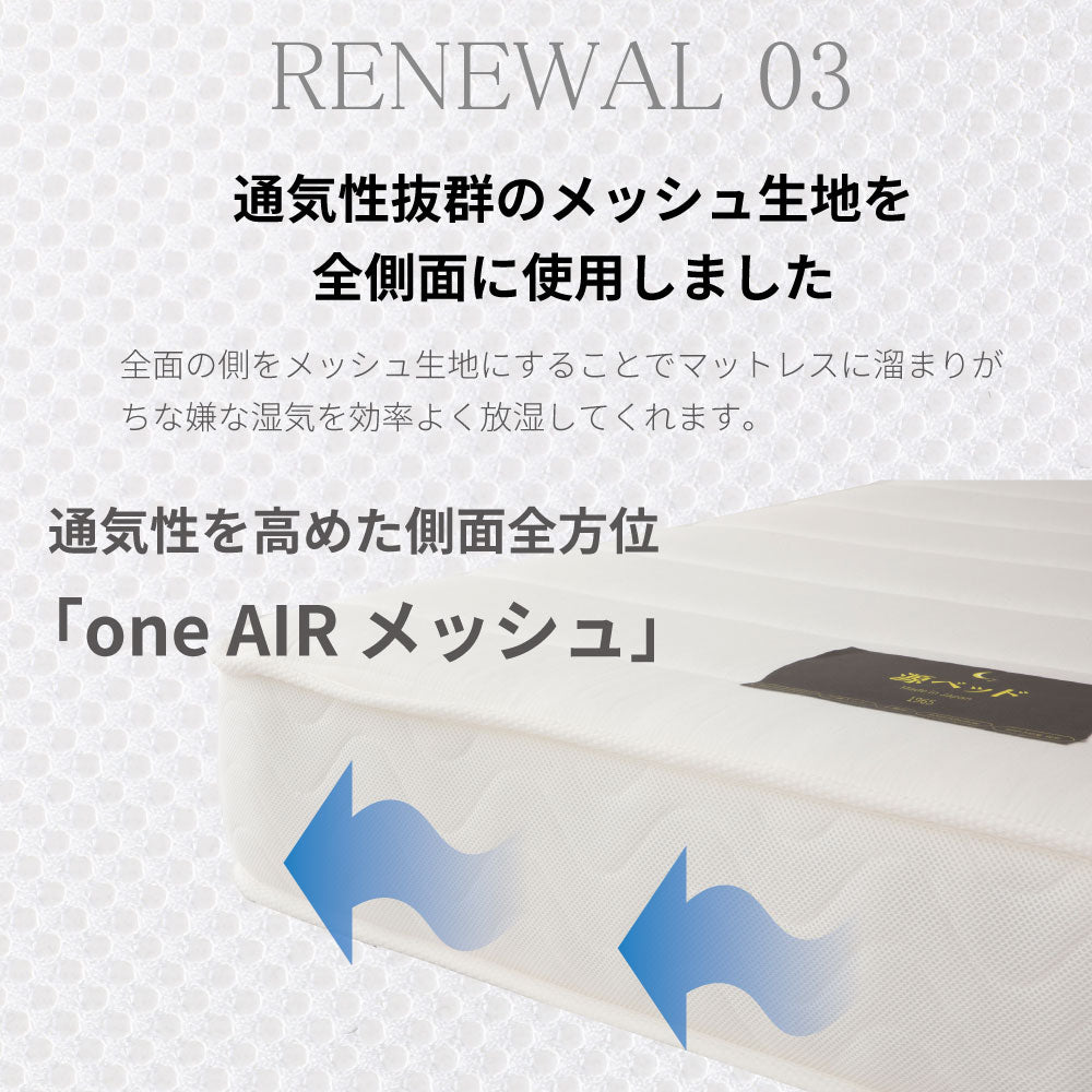 【源ベッド】夜香ハイグレード2｜日本製 ポケットコイルマットレス コンパクト梱包 ロングセラーマットレス